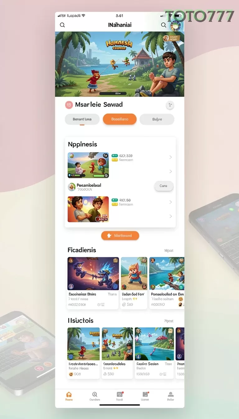 Cuplikan layar CARD — menu navigasi